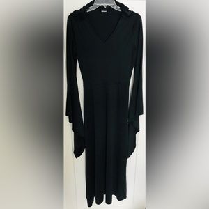Spirit Black Costume hooded maxi Dress size S/M